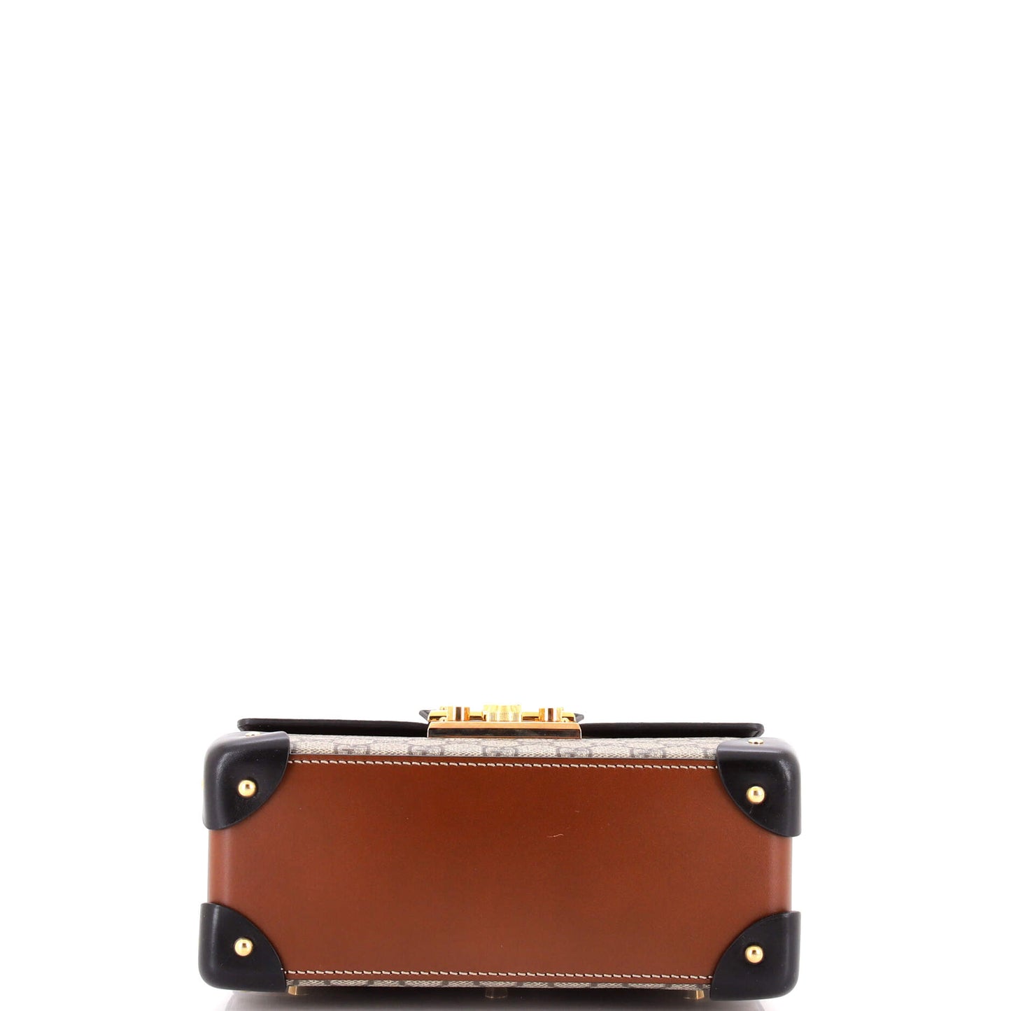 Gucci Padlock Bamboo Shoulder Bag in GG Coated Canvas, Small