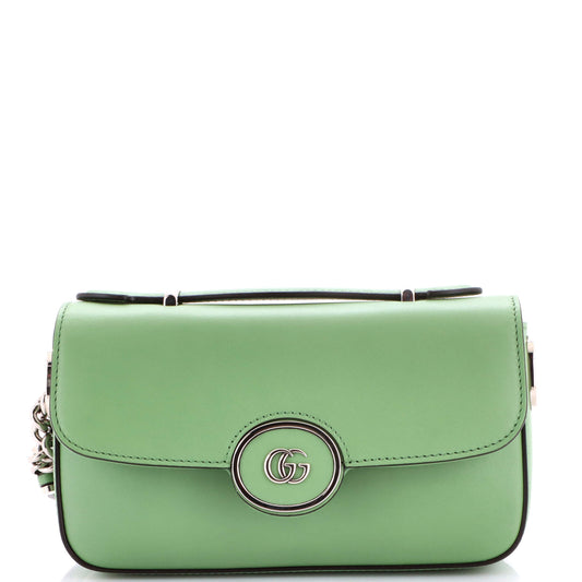 Gucci Petit GG Flap Shoulder Bag in Leather (Mini)