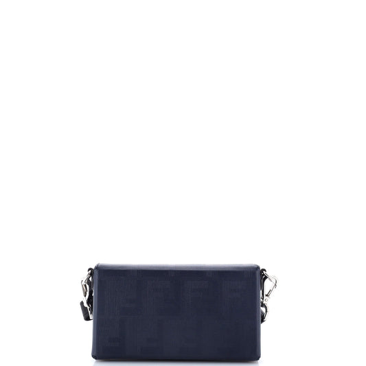Fendi Baguette Soft Trunk Phone Pouch in Zucca Embossed Leather