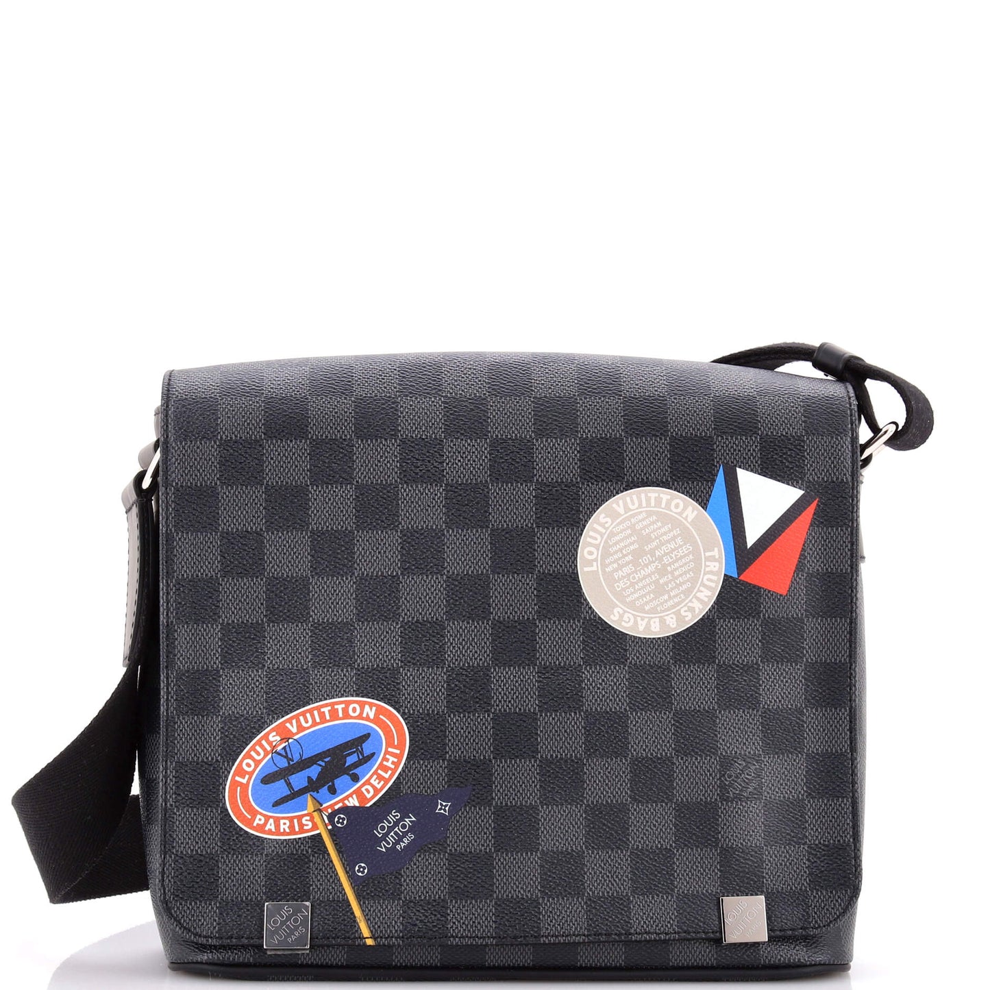ルイ・ヴィトン ディストリクト メッセンジャー バッグ 限定版 ダミエ グラフィット LV リーグ PM