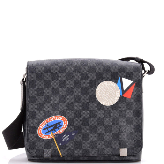 Louis Vuitton District Messenger Bag Limited Edition Damier Graphite LV League PM