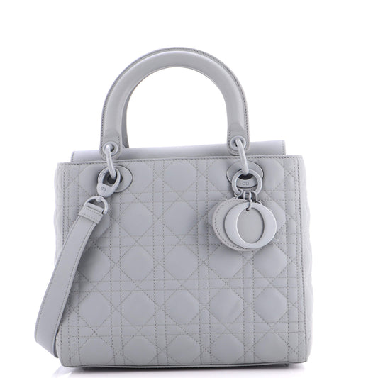 Christian Dior Ultra Matte Lady Dior Bag Cannage Quilted Calfskin Medium