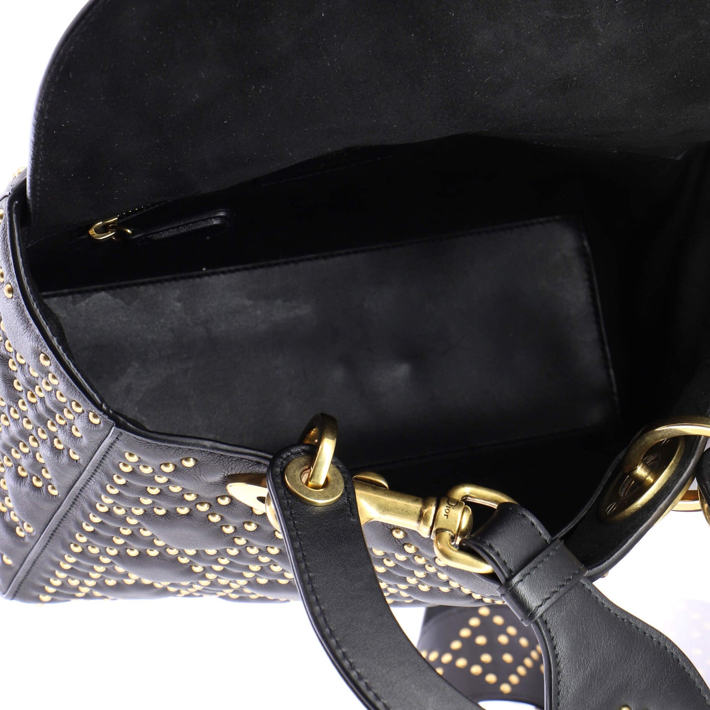 Christian Dior Supple Lady Dior Bag Cannage Studs Lambskin Medium