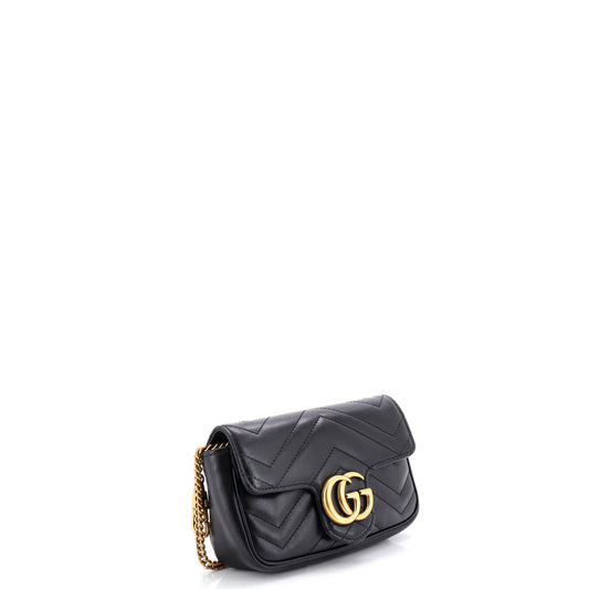 Gucci GG Marmont Flap Bag in Matelasse Leather Super Mini