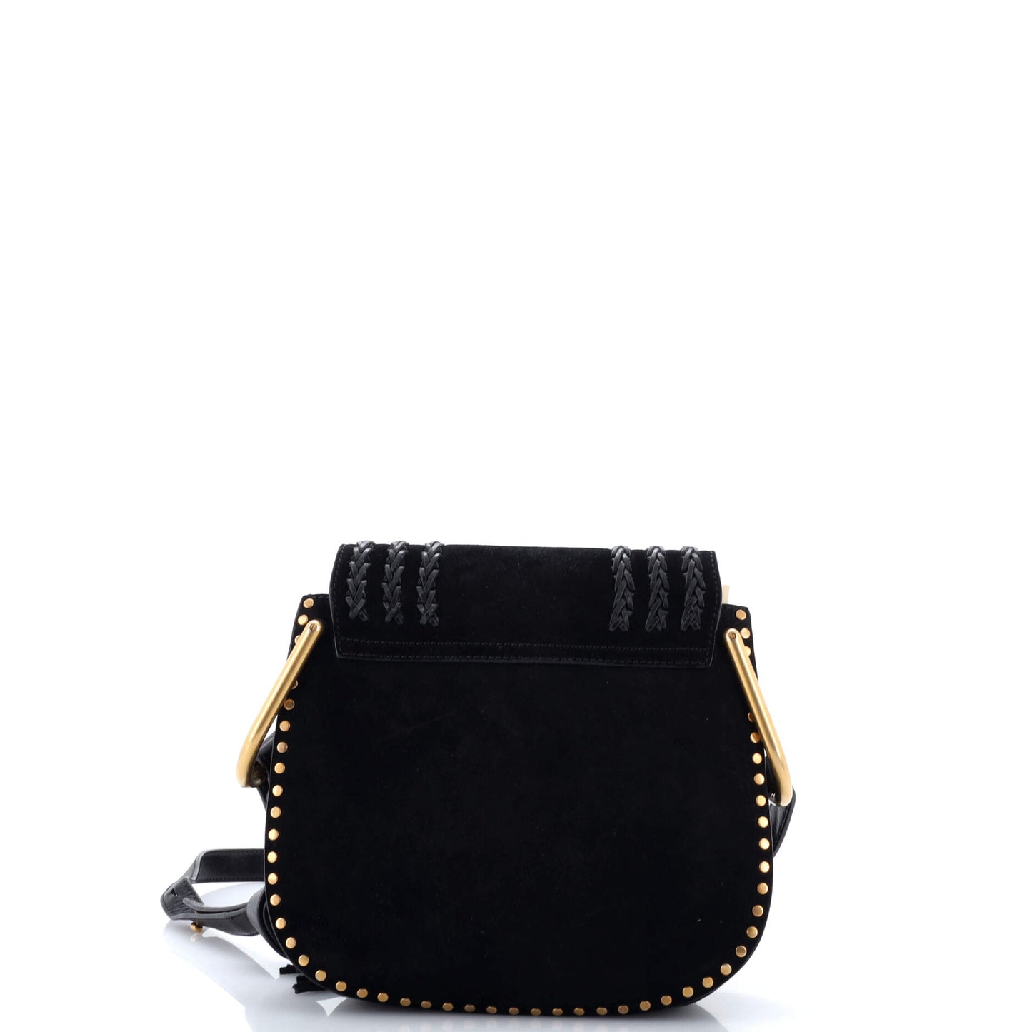 Chloe Hudson small whipstitch suede handbag