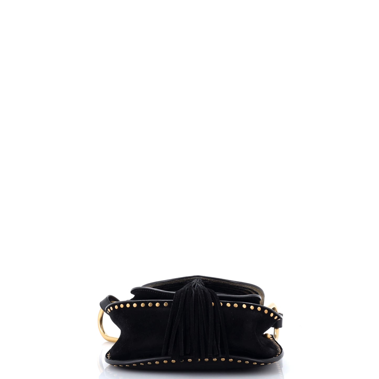 Chloe Hudson small whipstitch suede handbag