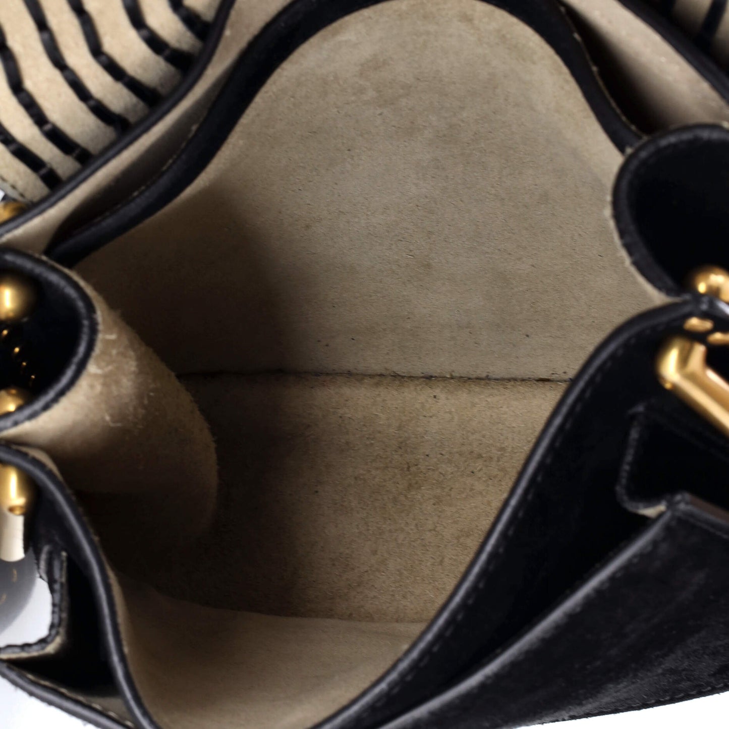 Chloe Hudson small whipstitch suede handbag