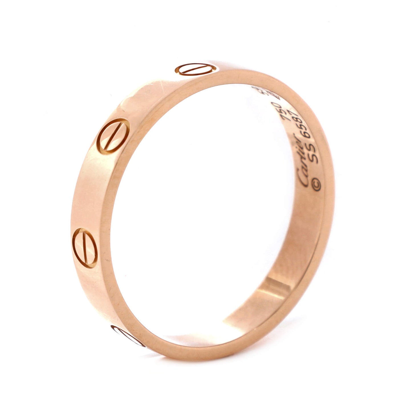 カルティエ ラブ ウェディング バンド リング 18K ローズゴールド