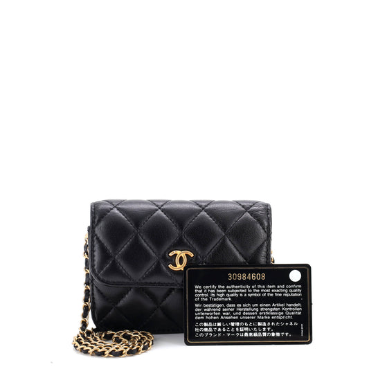 Chanel Pearl Crush Flap Clutch with Chain, Quilted Lambskin, Mini
