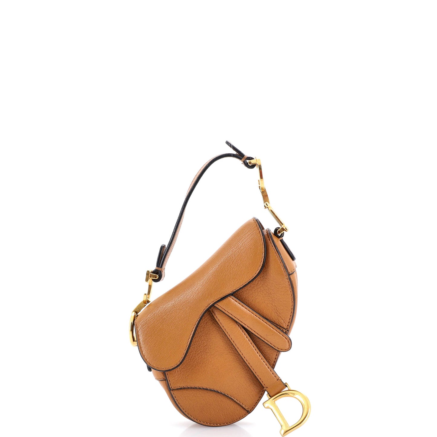 Christian Dior Saddle Handbag with Strap, Leather, Micro
