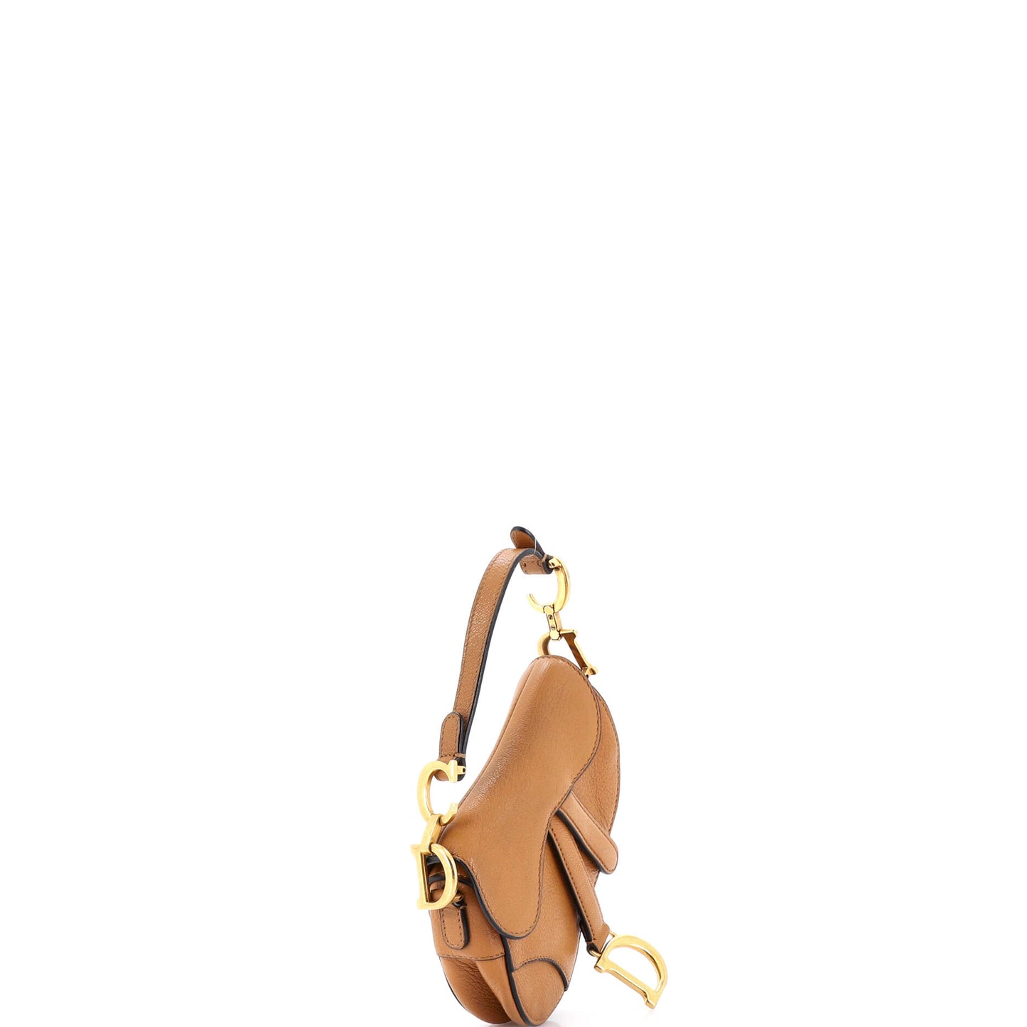 Christian Dior Saddle Handbag with Strap, Leather, Micro