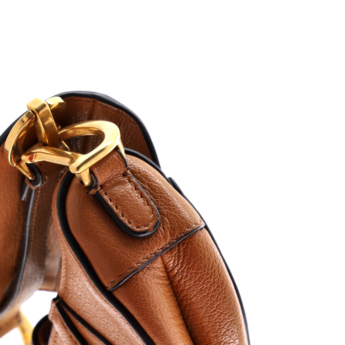 Christian Dior Saddle Handbag with Strap, Leather, Micro