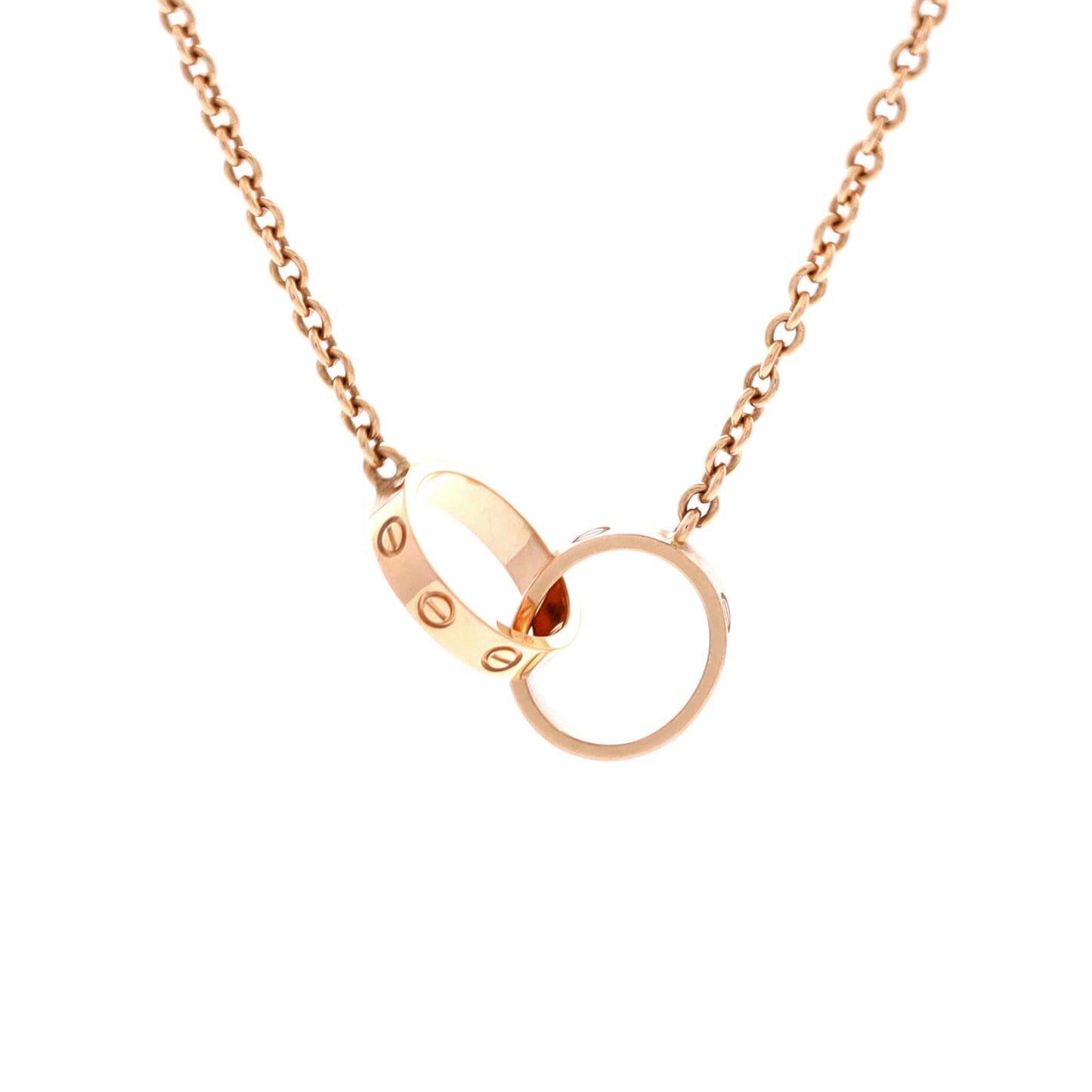 Cartier Love Interlocking Necklace in 18K Rose Gold