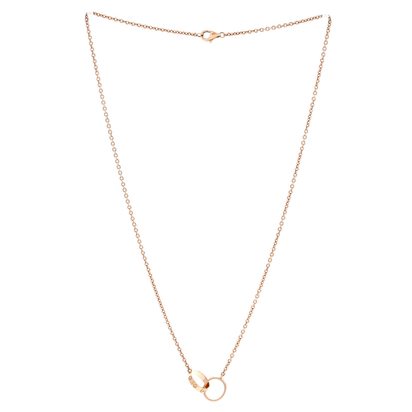 Cartier Love Interlocking Necklace in 18K Rose Gold