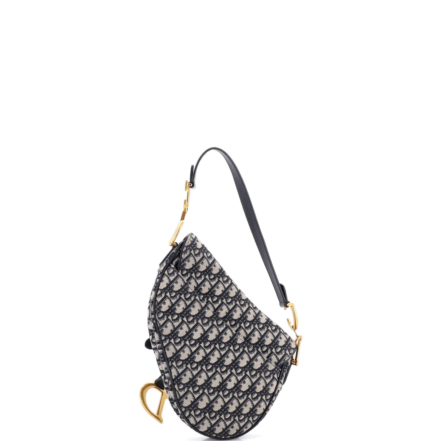 Christian Dior Saddle Handbag, Oblique Canvas, Medium