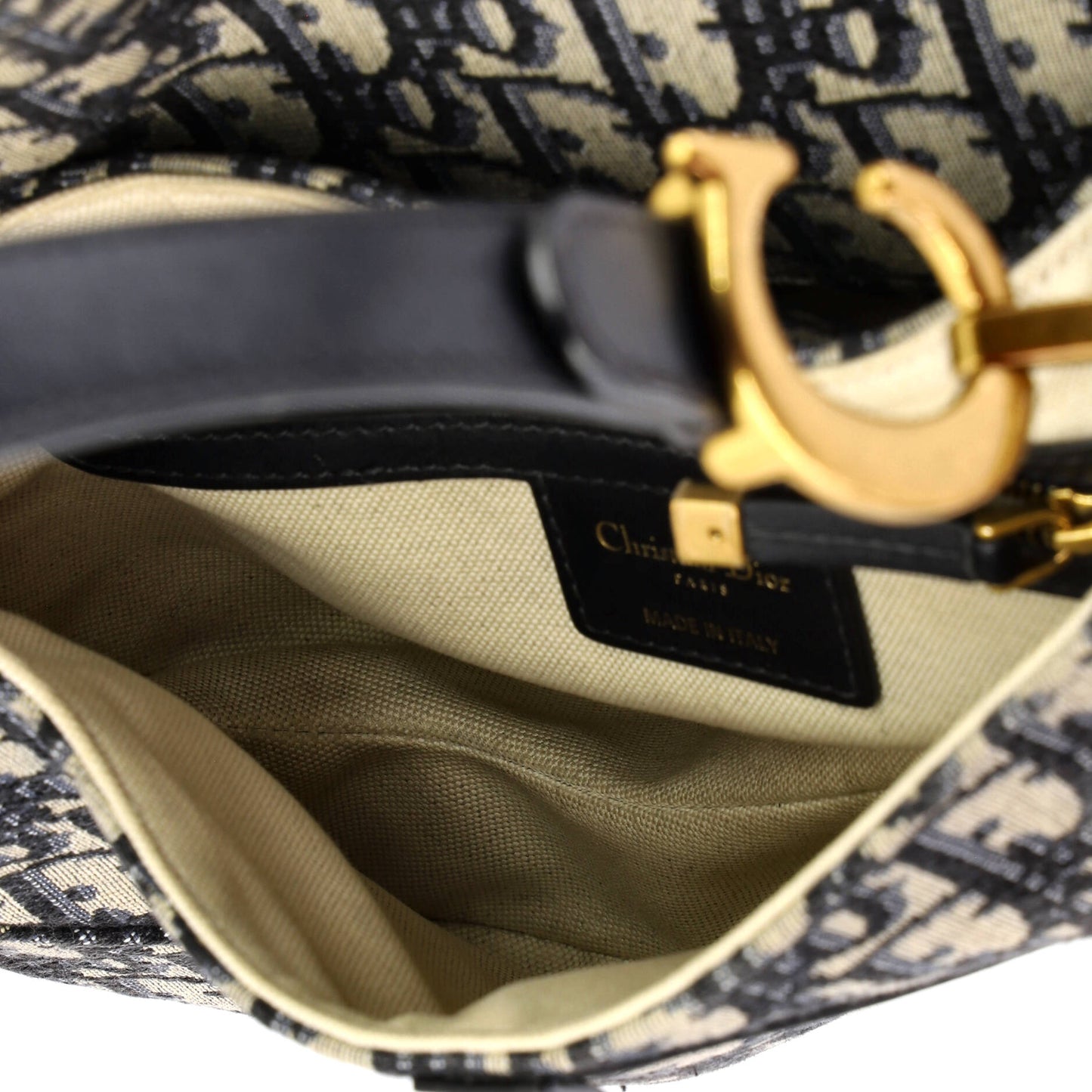 Christian Dior Saddle Handbag, Oblique Canvas, Medium
