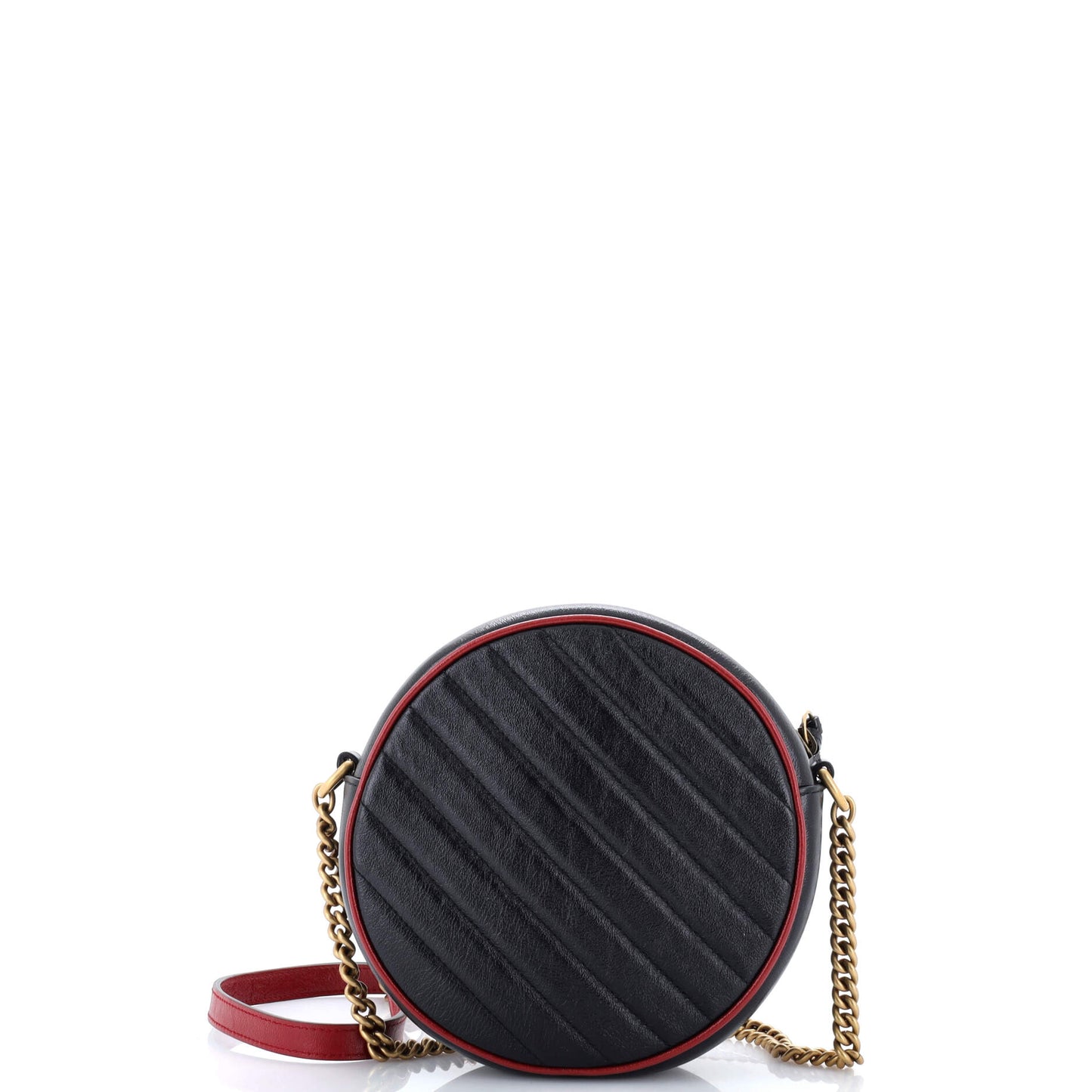 Gucci GG Marmont round shoulder bag, crossbody, quilted leather, mini