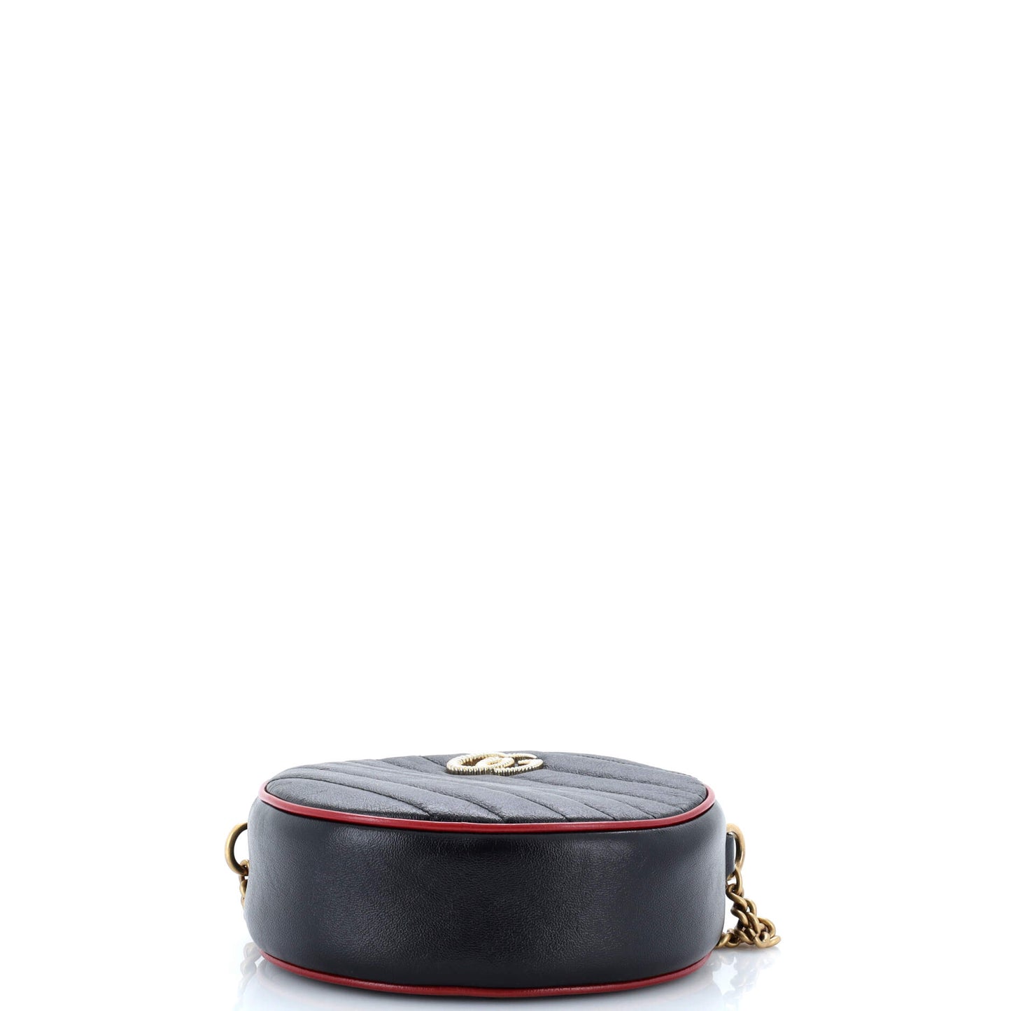 Gucci GG Marmont round shoulder bag, crossbody, quilted leather, mini