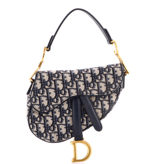 Christian Dior Saddle Handbag Oblique Canvas Mini