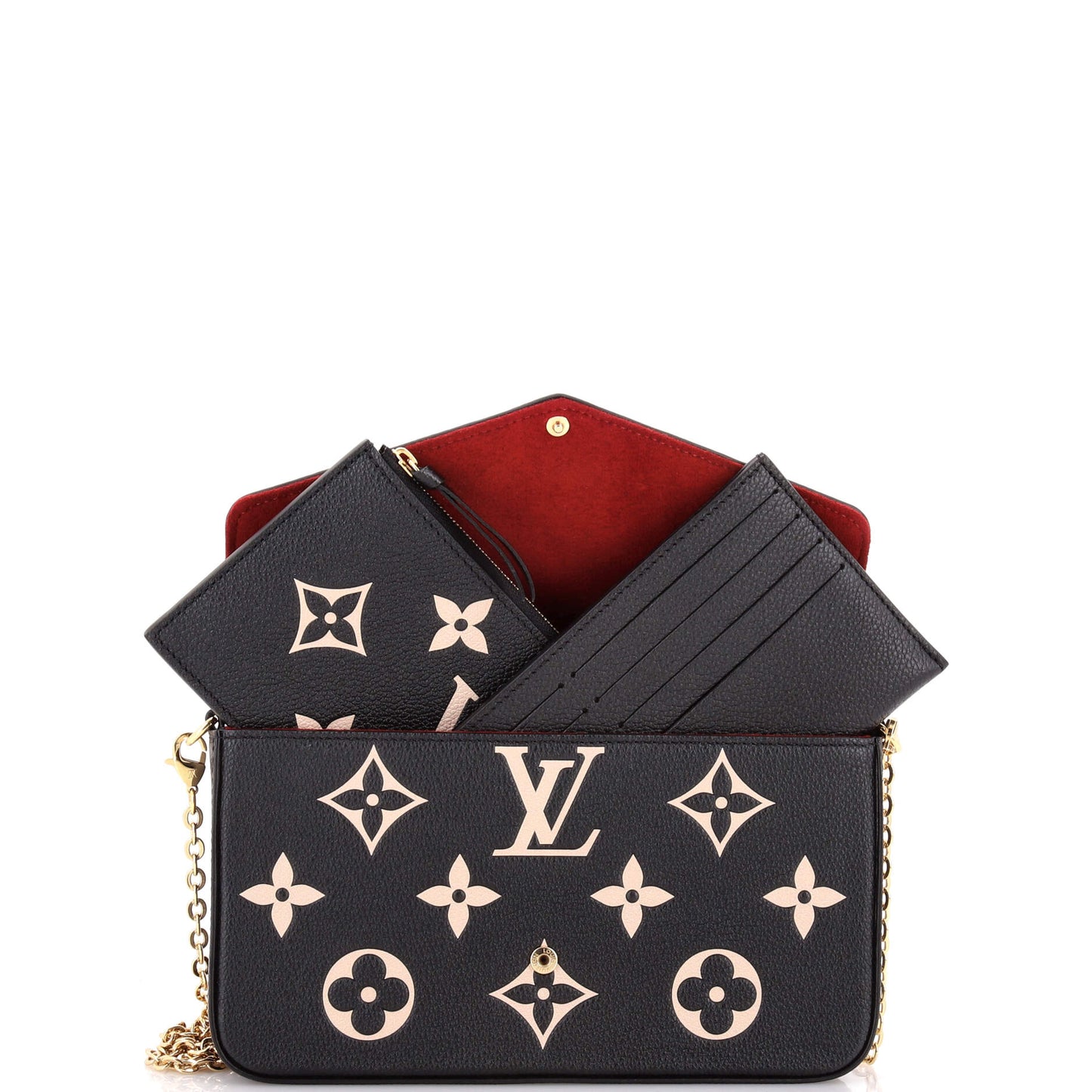 Louis Vuitton Felicie Two-Tone Monogram Empreinte Giant Pouch