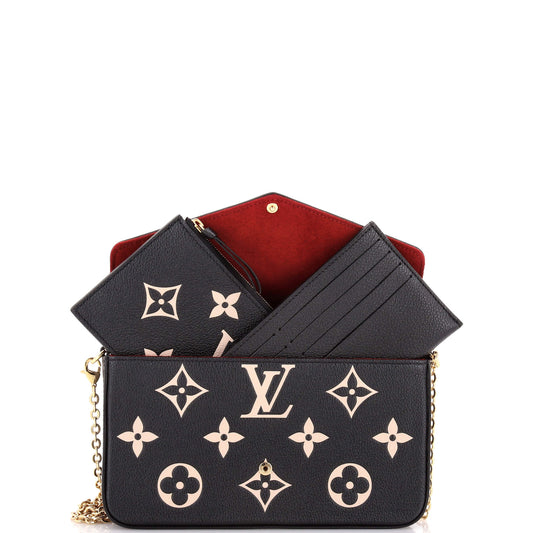 Louis Vuitton Felicie Two-Tone Monogram Empreinte Giant Pouch
