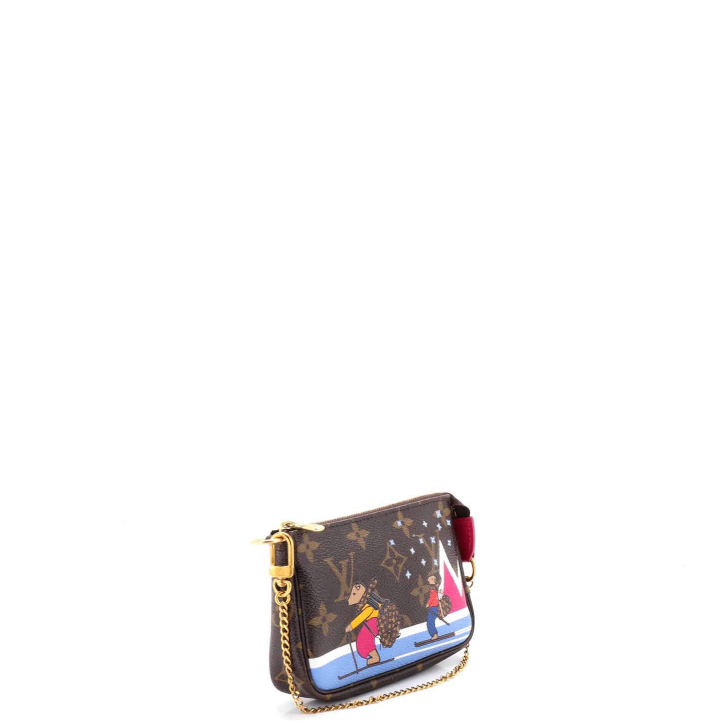 Louis Vuitton Pochette Accessoires Limited Edition Christmas Animation Monogram Canvas Mini