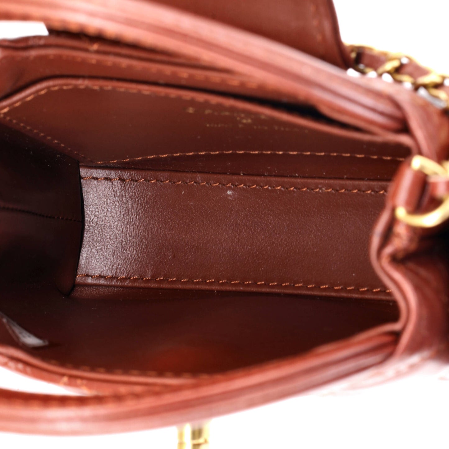 Chanel Kelly Top Handle Shopping Bag in Quilted Shiny Aged Calfskin Nano