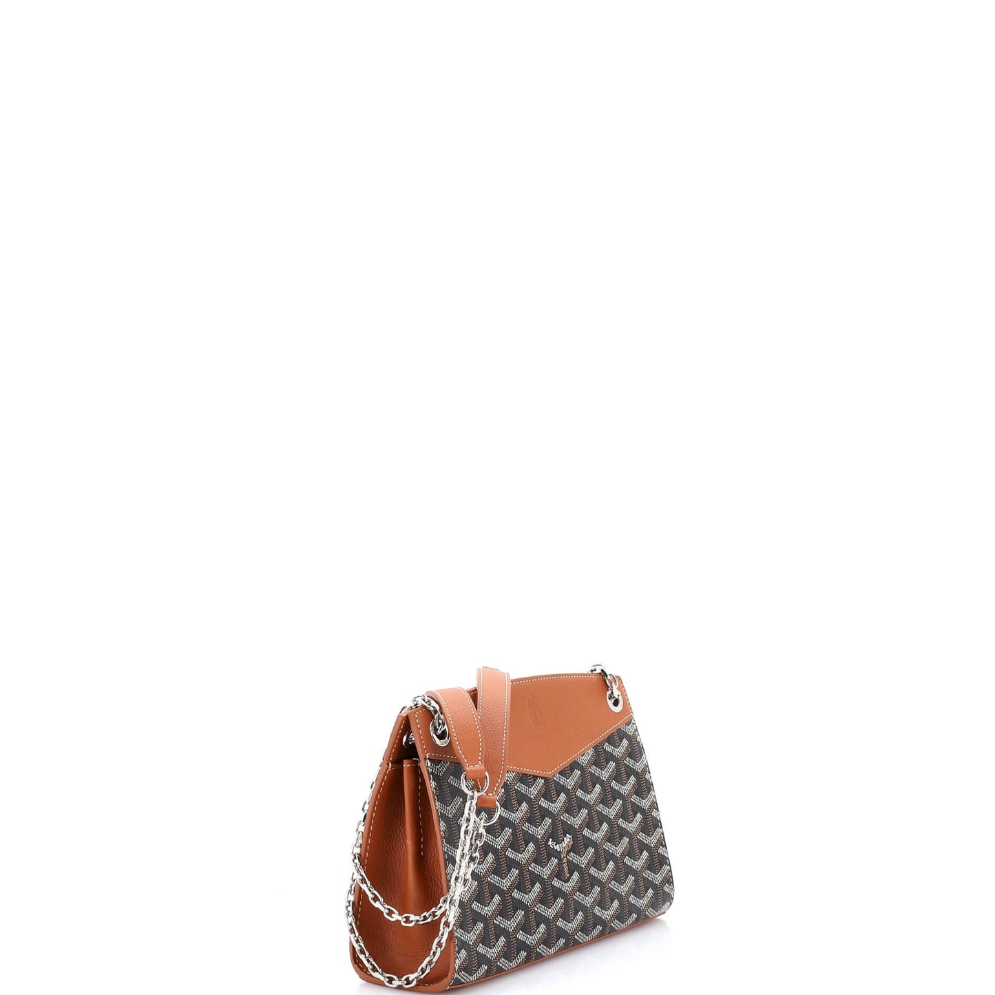 Goyard Structured Louette Chain Shoulder Bag in Coated Canvas, Mini