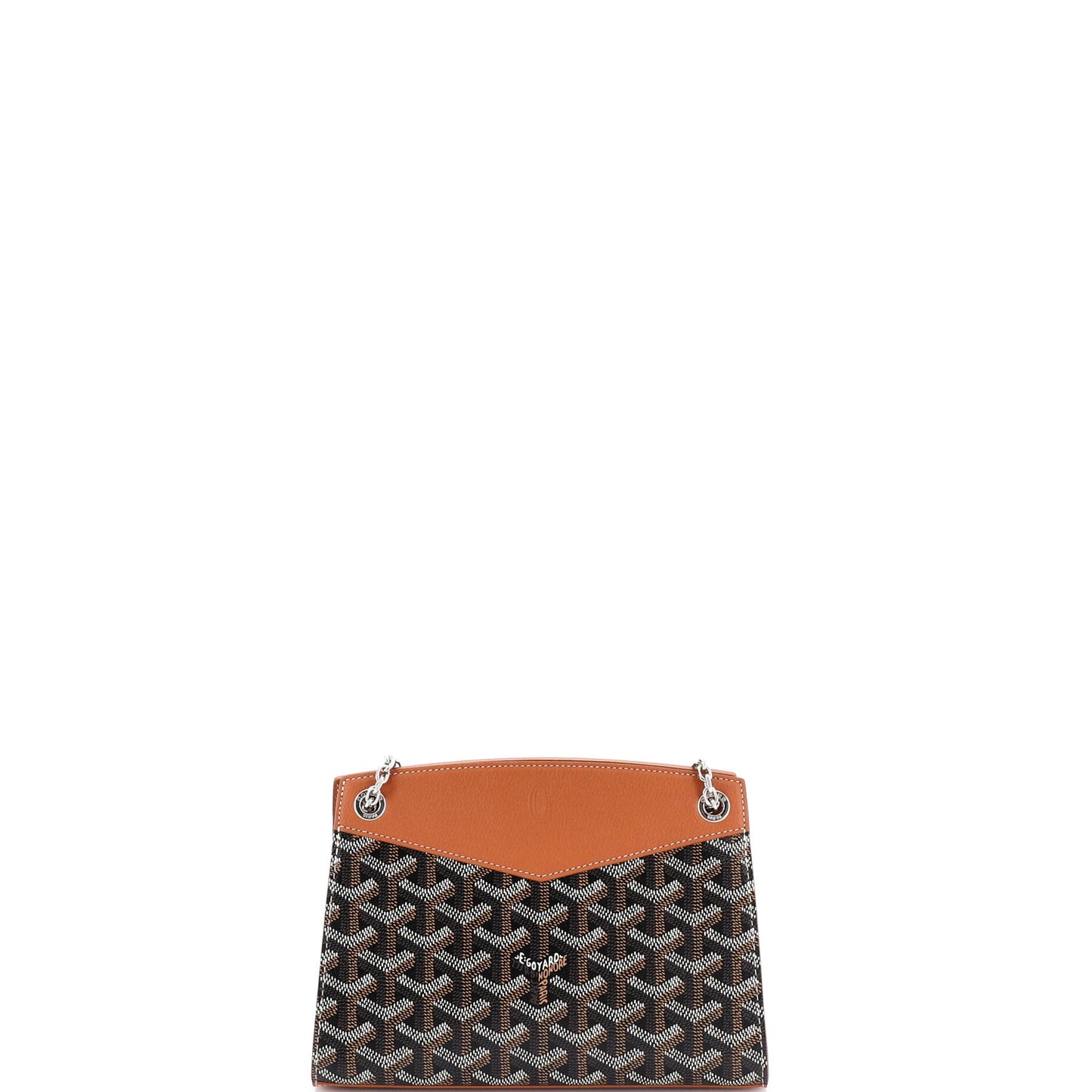 Goyard Structured Louette Chain Shoulder Bag in Coated Canvas, Mini