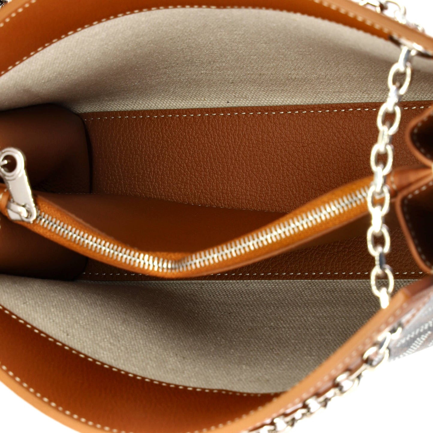 Goyard Structured Louette Chain Shoulder Bag in Coated Canvas, Mini