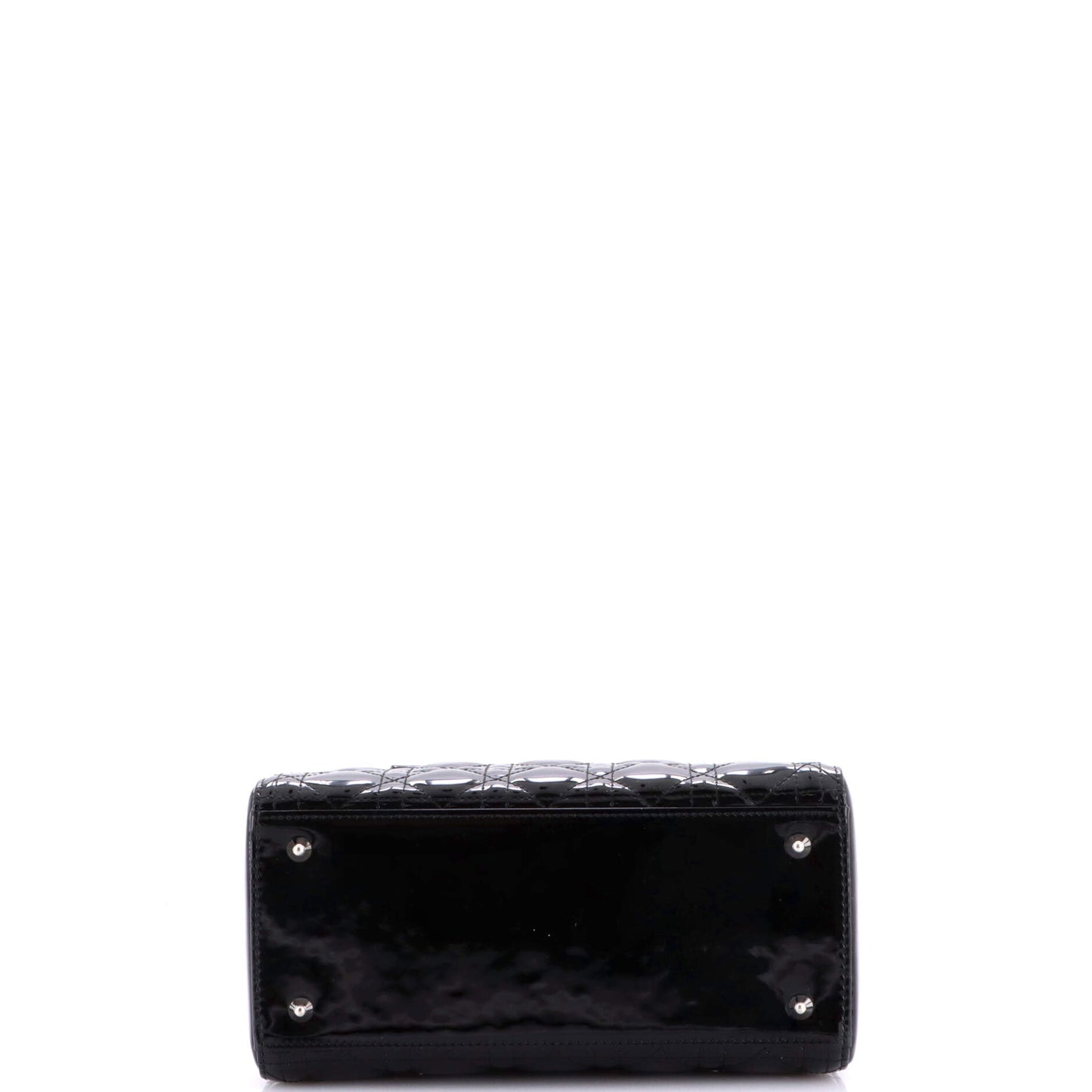 Christian Dior Lady Dior Cannage Quilted Enamel Medium Bag