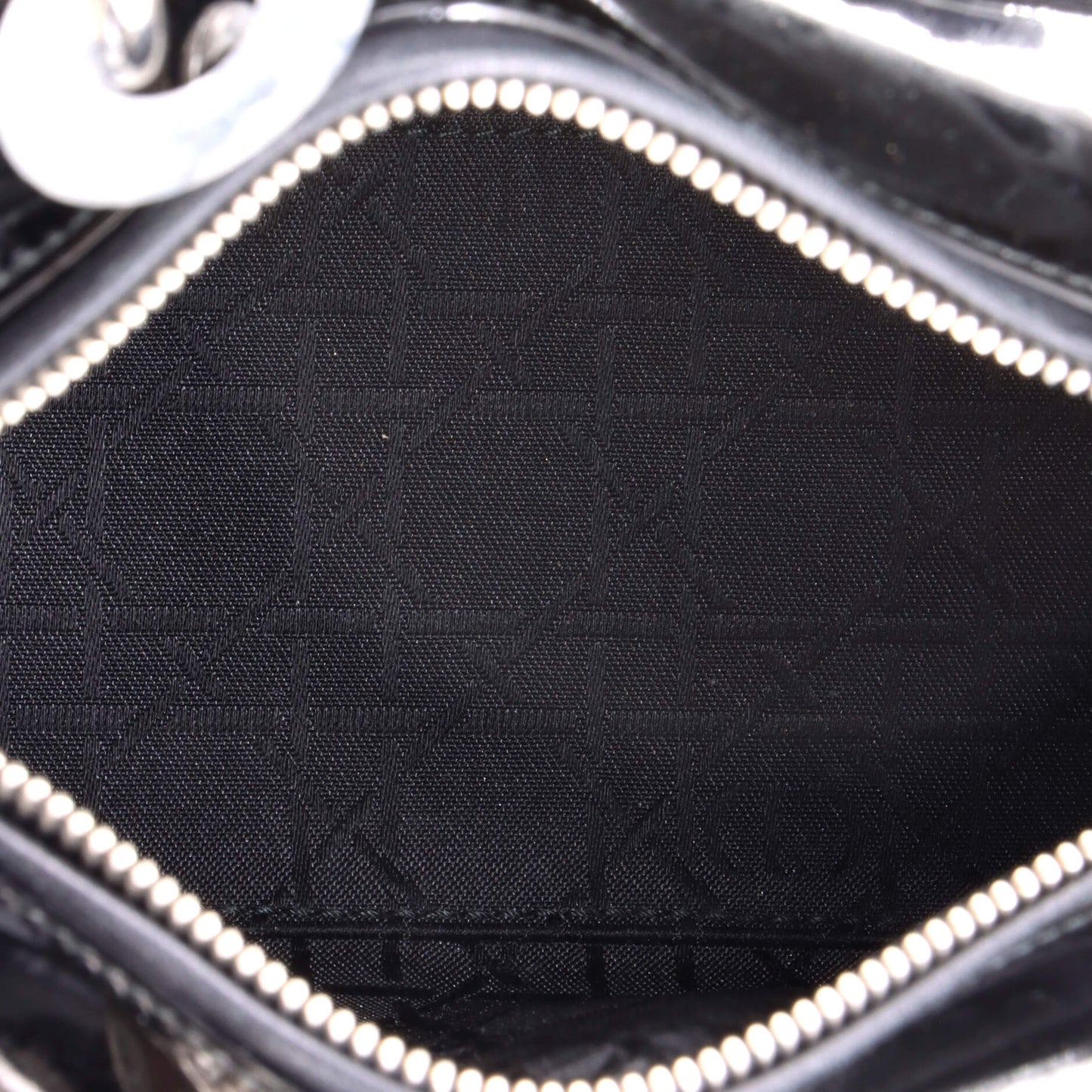 Christian Dior Lady Dior Cannage Quilted Enamel Medium Bag