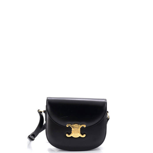 Celine Triomphe Bezas Claire Flap Bag in Leather