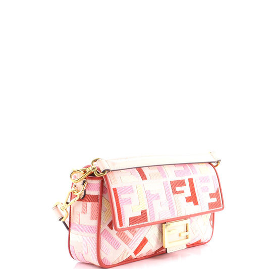 Fendi Baguette NM Medium Bag in Zucca Embroidered Canvas