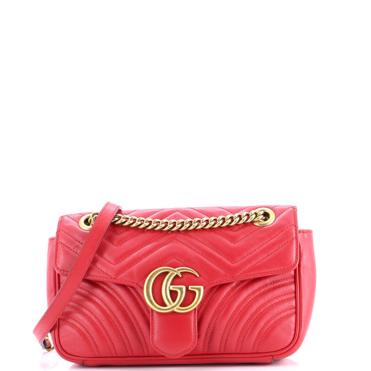 Gucci GG Marmont Medium Flap Bag in Matelasse Leather