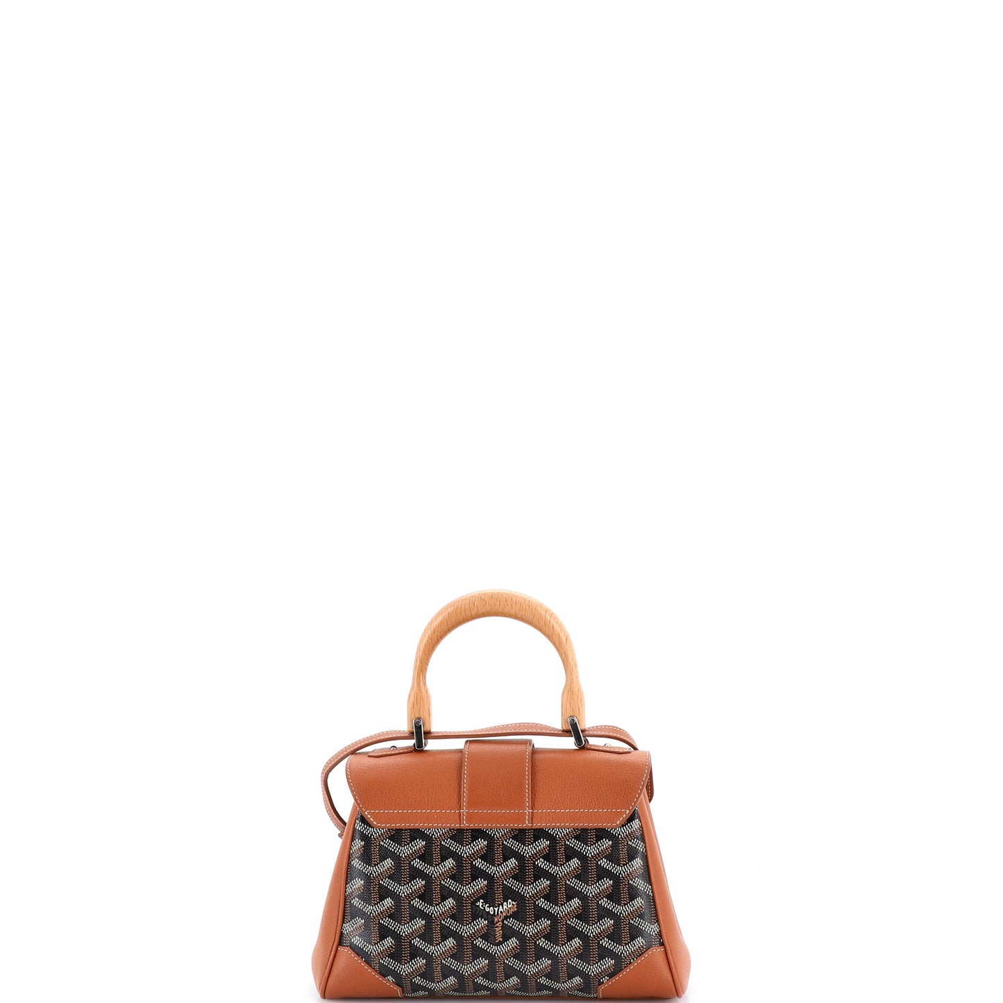Goyard Saigon top handle bag in coated canvas and leather mini