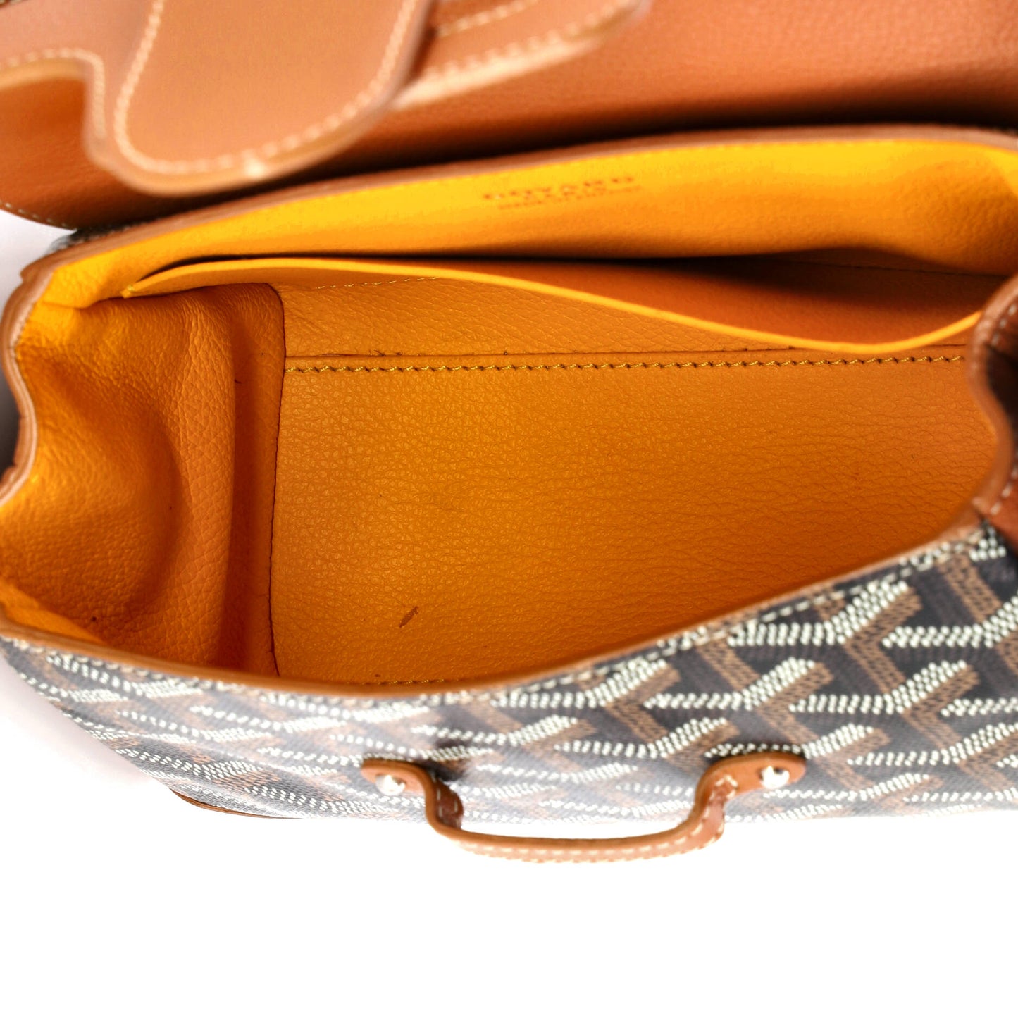 Goyard Saigon top handle bag in coated canvas and leather mini