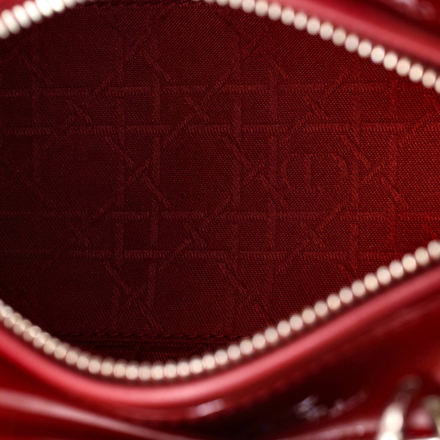 Christian Dior Lady Dior NM Cannage Quilted Patent Leather Medium Bag