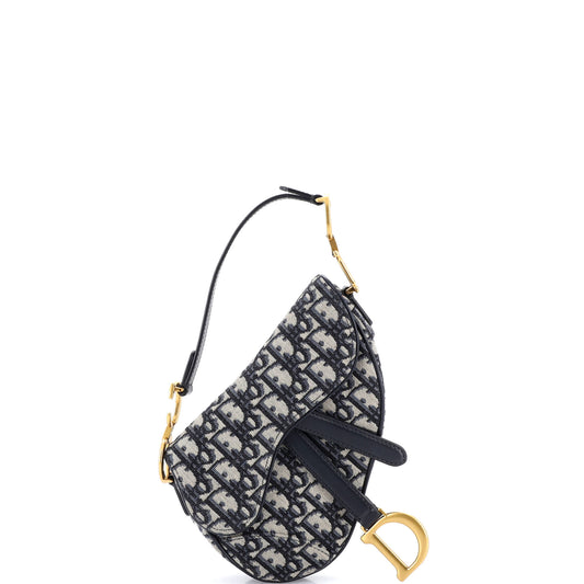Christian Dior Saddle Handbag Oblique Canvas Mini