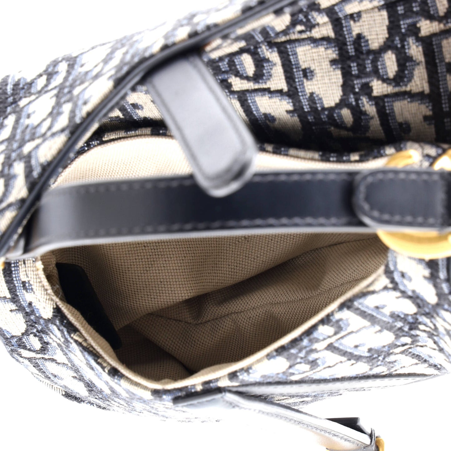 Christian Dior Saddle Handbag Oblique Canvas Mini