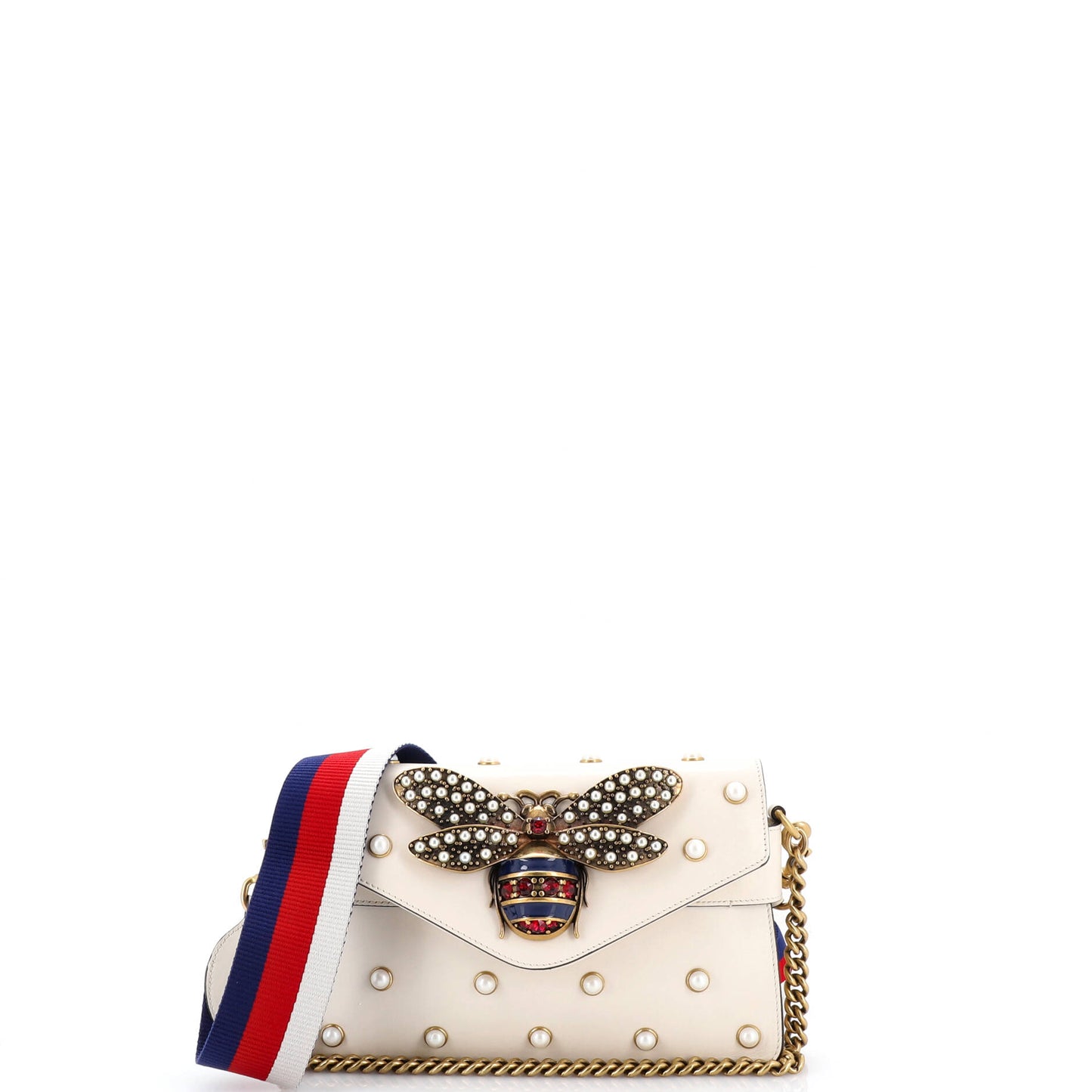 グッチ ブロードウェイ パーリービー ショルダーバッグ 装飾レザー ミニ