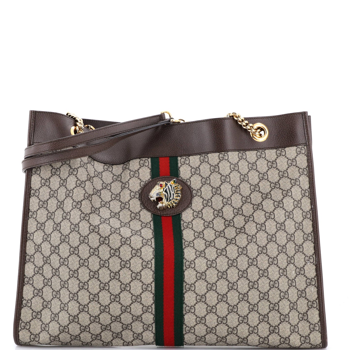 Gucci Raja Chain Tote Bag in GG Coated Canvas, Large