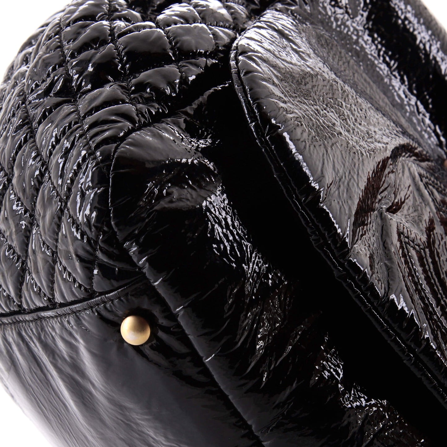 Chanel Lock & Chain Flap Bag in Patent Vinyl, Medium