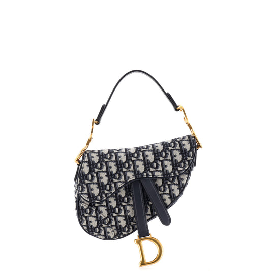 Christian Dior Saddle Handbag Oblique Canvas Mini