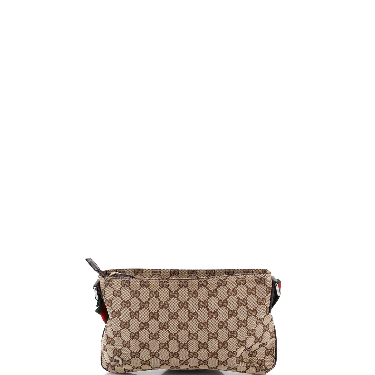 Gucci Web Strap Messenger Bag in GG Canvas, Small