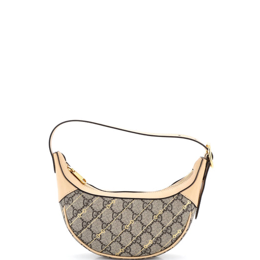 Gucci Ophidia Half Moon Print Mini Bag in GG Coated Canvas