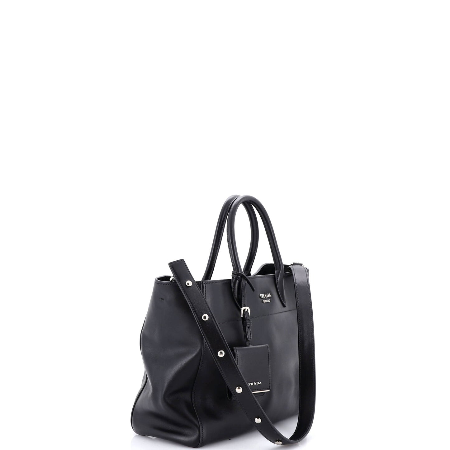 Prada Convertible Open Tote City in Calfskin, Medium