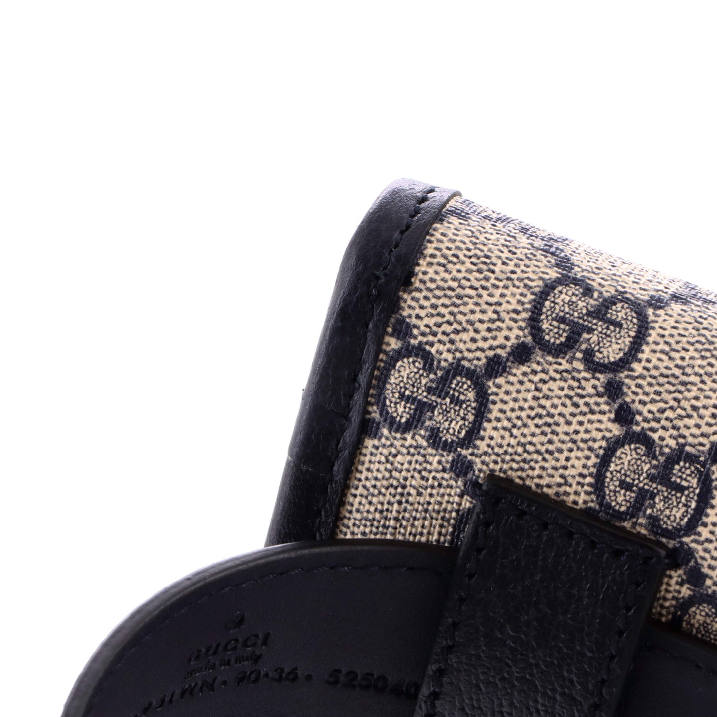 Gucci Ophidia flap belt bag in GG coated canvas and leather