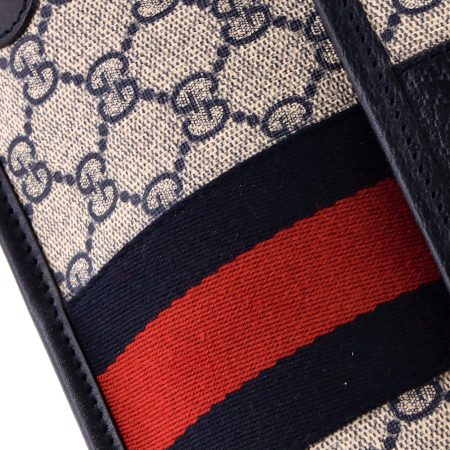 Gucci Ophidia flap belt bag in GG coated canvas and leather