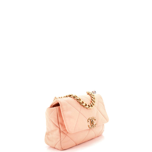 Chanel 19 flap bag in quilted leather, medium